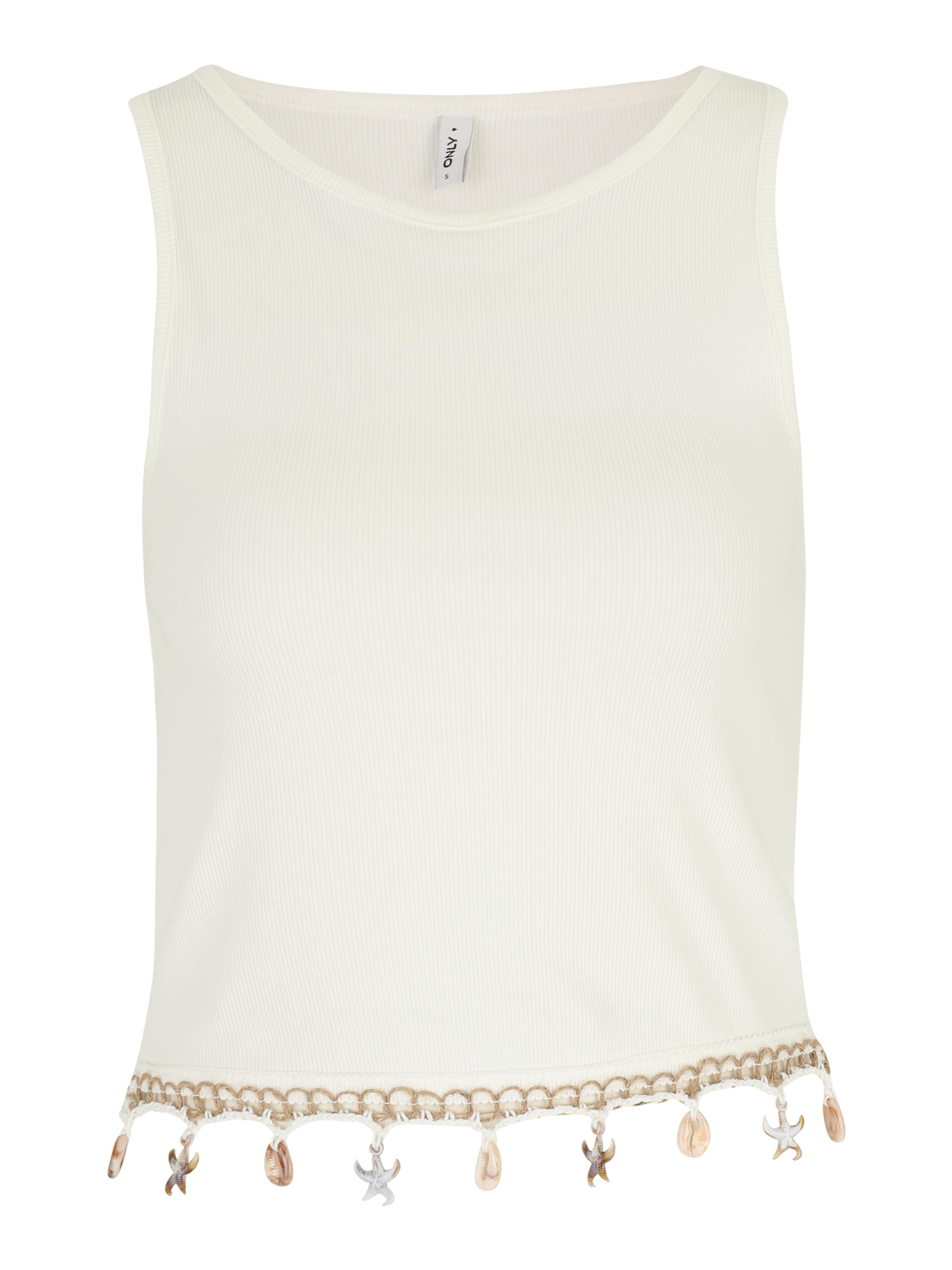 Top 'ONLSHELLY' de la Only Tall pe alb: față