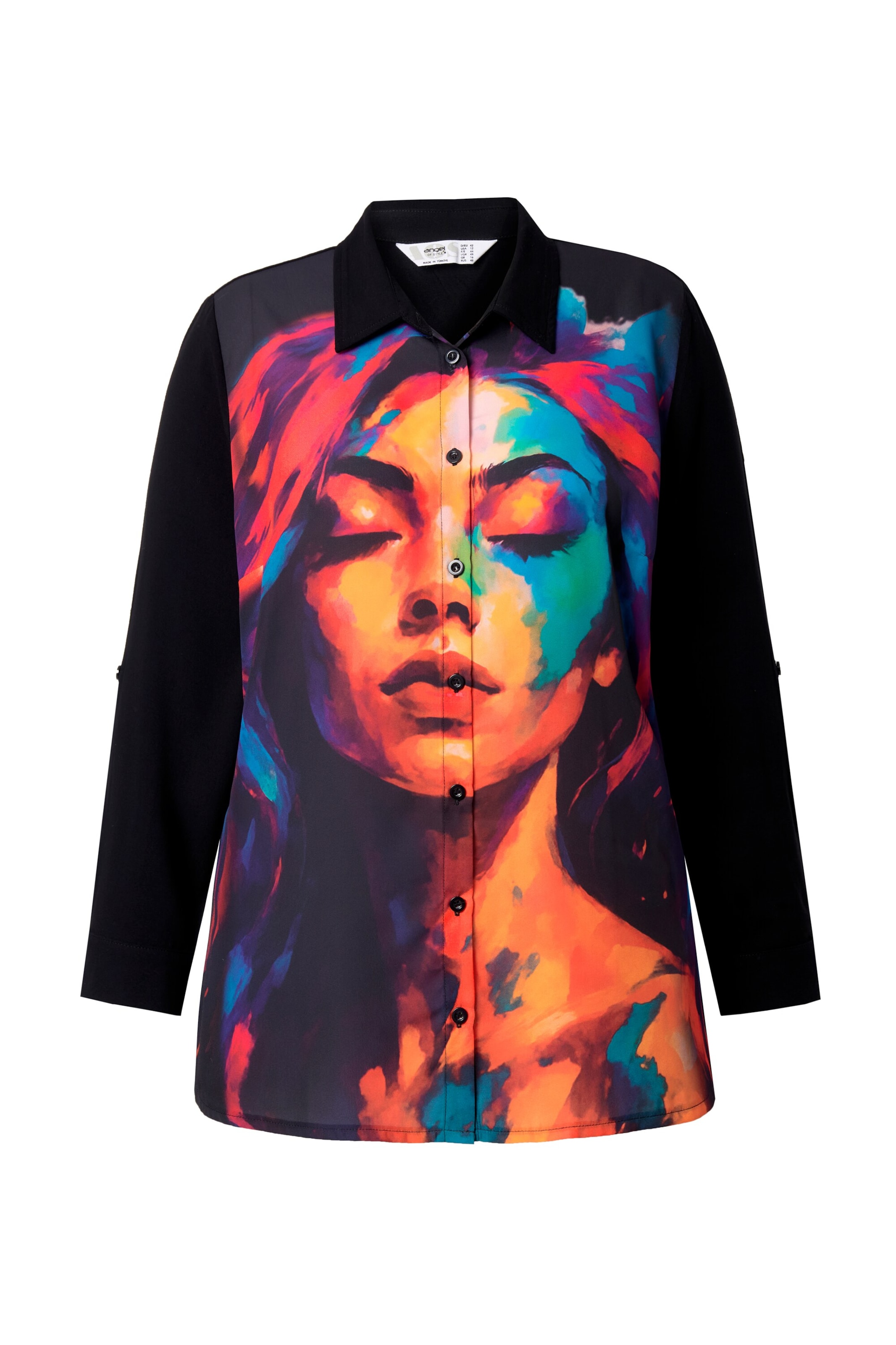 Angel of Style Hemdbluse in Schwarz: Vorderseite