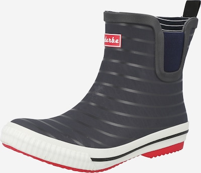 Derbe Rubber boot in marine blue / Fire red / White, Item view