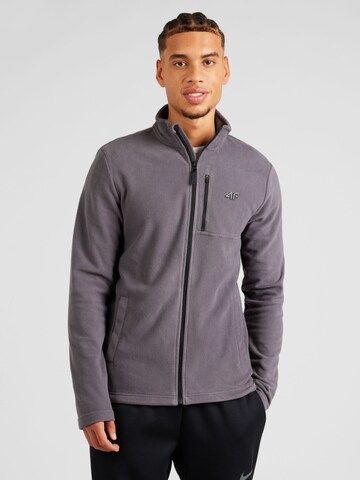 4F Athletic fleece jacket in Grey: front