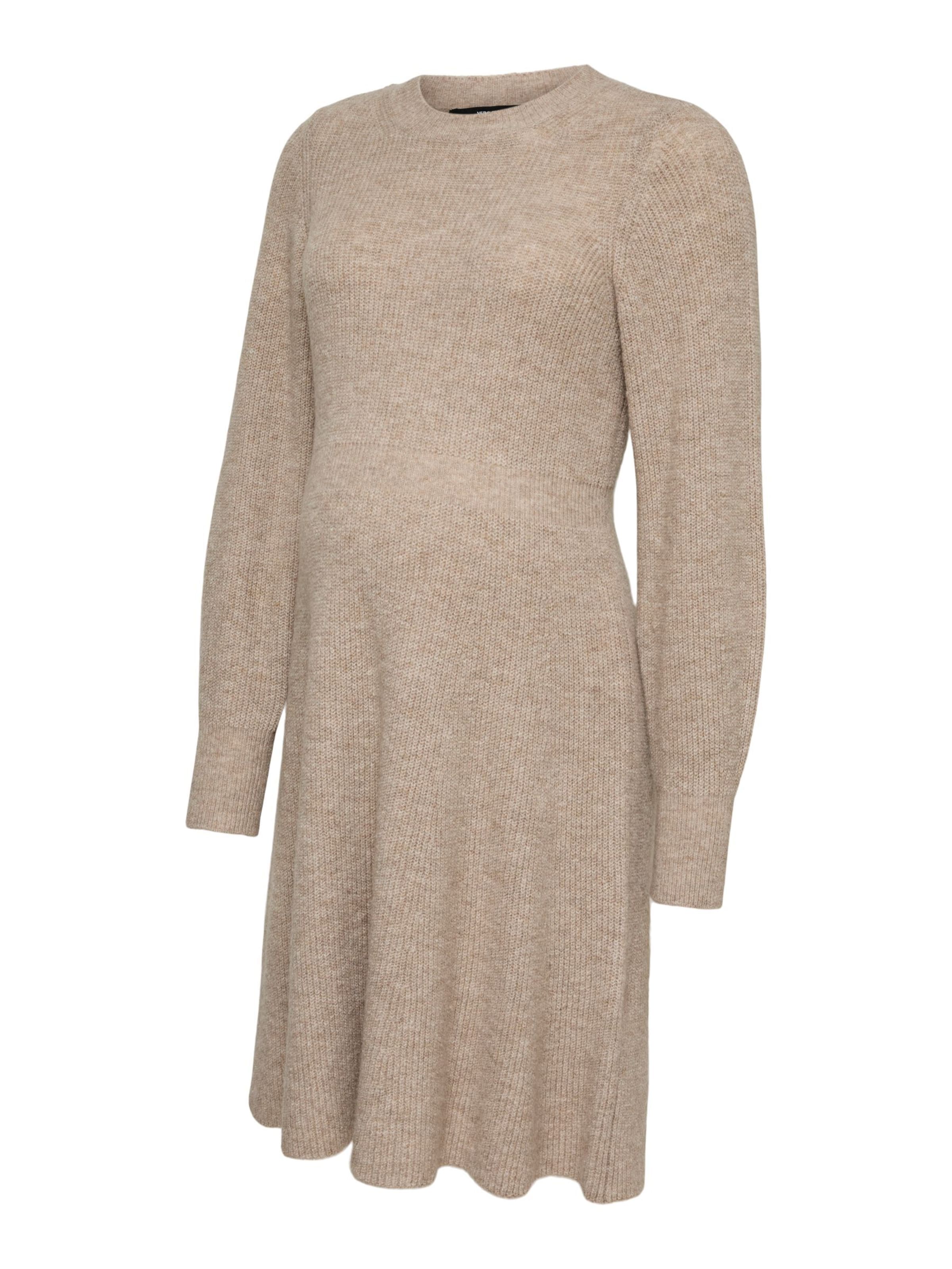 Vero Moda Maternity - Vestido de punto 'VMMangalina' en beige: frente
