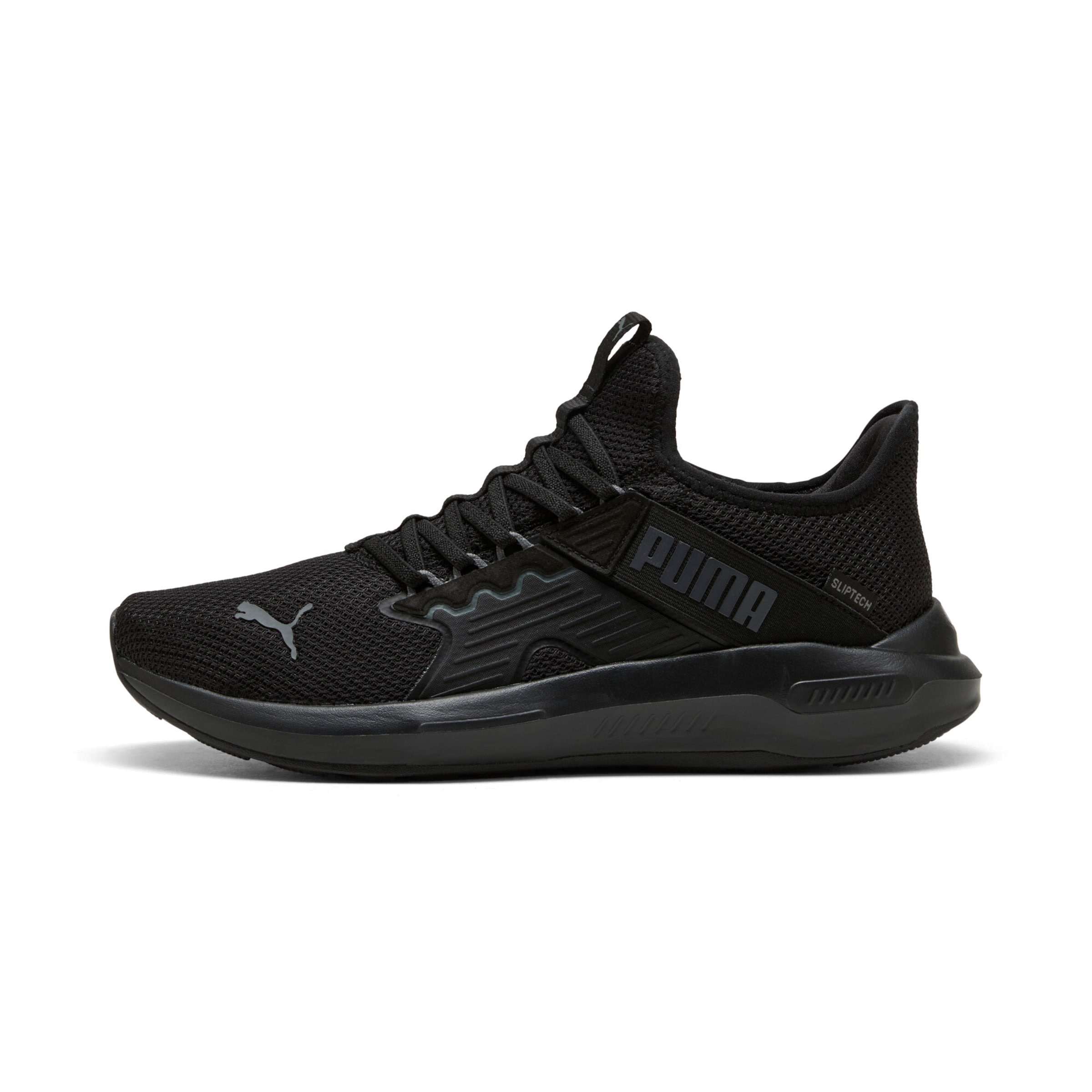 PUMA Athletic Shoes in Black: front