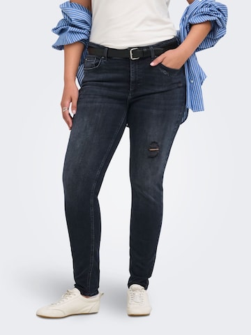 ONLY Carmakoma - Skinny Vaquero 'CARWilly' en negro: frente