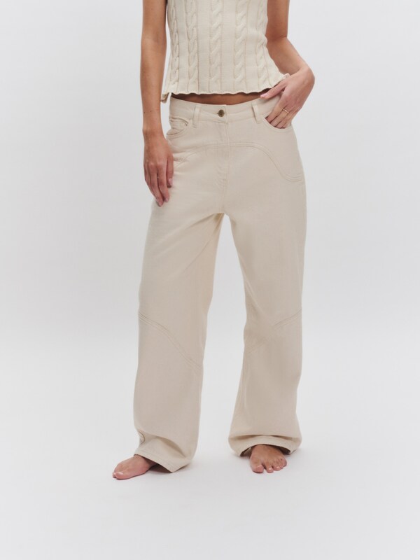 millane Wide leg Jeans in White