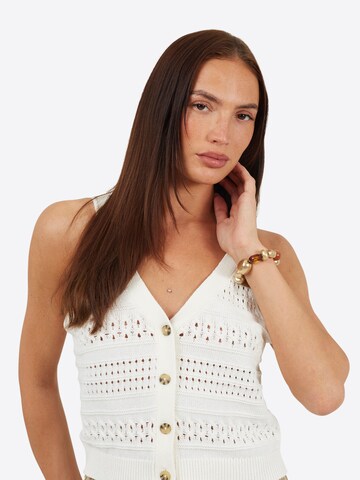 BRAVE SOUL Gebreide bodywarmer in Wit