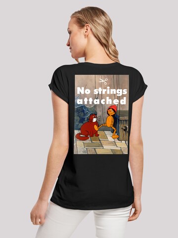 T-shirt 'Pinocchio No Strings Attached' F4NT4STIC en noir