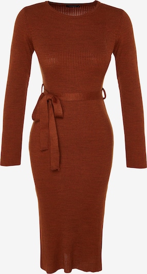 Megzta suknelė iš Trendyol, spalva – rūdžių raudona, Prekių apžvalga