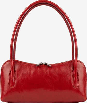 Borsa a spalla 'Borsa a Spalla Donna Pelle Vacchetta I Fratelli - Zip' di I Fratelli in rosso: frontale