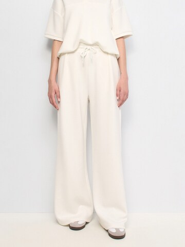 Salsa Jeans Wide leg Pleat-front trousers in White: front