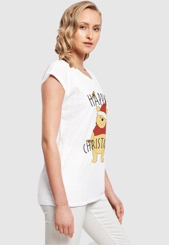 T-shirt 'Winnie The Pooh - Happy Christmas Holly' ABSOLUTE CULT en blanc