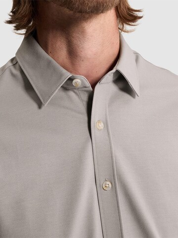 CAST IRON Slim fit Skjorta 'Twill jersey shirt' i grå