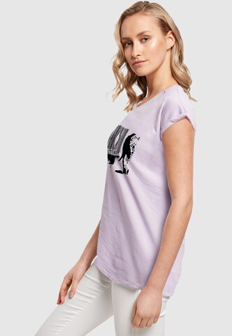 T-shirt 'Brandalised - Barcode Leopard Circle' Merchcode en violet