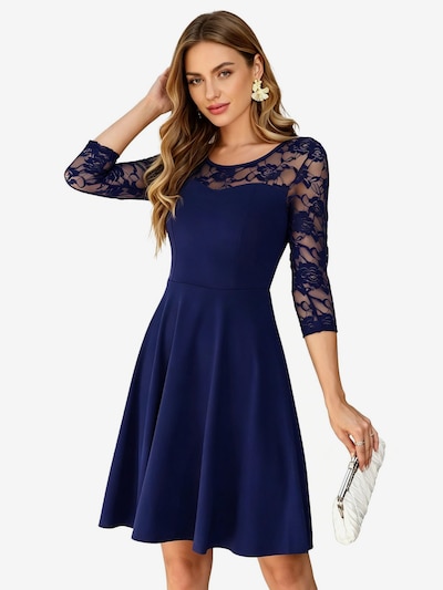 KoJooin Evening Dress 'Vintage-Brautjungfernkleid mit floraler Spitze, 2/3-Ärmeln und passendem Design' in 36 in Navy, Item view