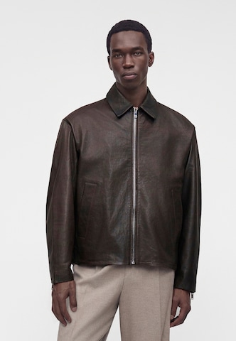 Veste mi-saison 'RIKKO' DRYKORN en marron : devant