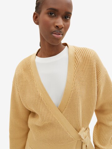 TOM TAILOR DENIM Knit Cardigan in Beige