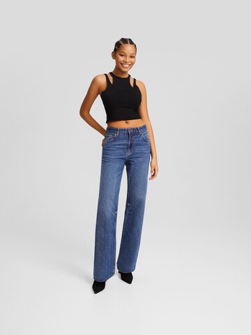 Regular Jeans de la Bershka pe albastru