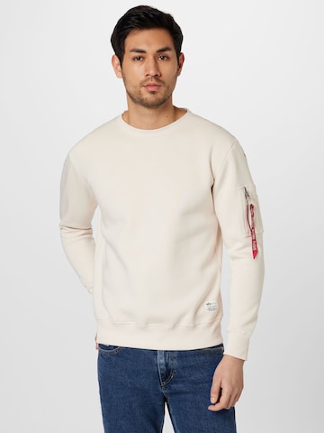 ALPHA INDUSTRIES Sweatshirt 'Dragon' in Beige: front