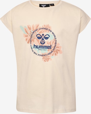 Hummel Functioneel shirt in Beige: voorkant