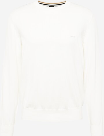 BOSS - Pullover 'Pacas-L' em branco: frente