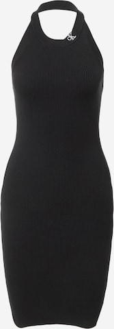 Calvin Klein Jeans - Vestido de malha em preto: frente