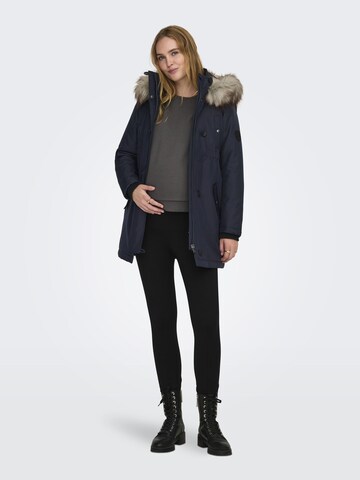 Only Maternity Winterparka in Blauw