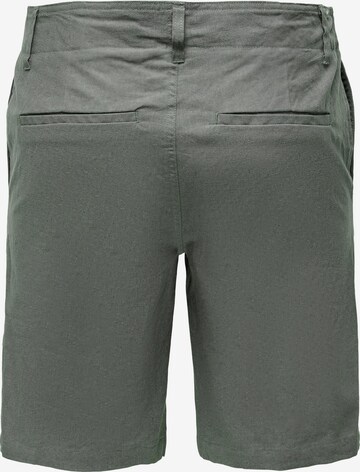 Regular Pantalon chino 'Elliot' Only & Sons en gris