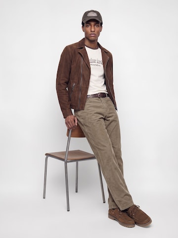 JACK & JONES Wide leg Παντελόνι 'JPSTAlex Original' σε καφέ