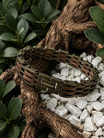 Holzwerk - Pulsera 'GOLDSEE' en marrón
