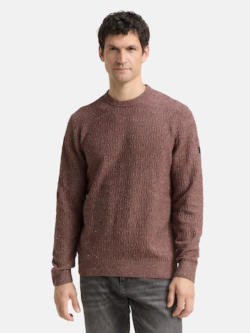 TOM TAILOR Trui in Bruin: voorkant