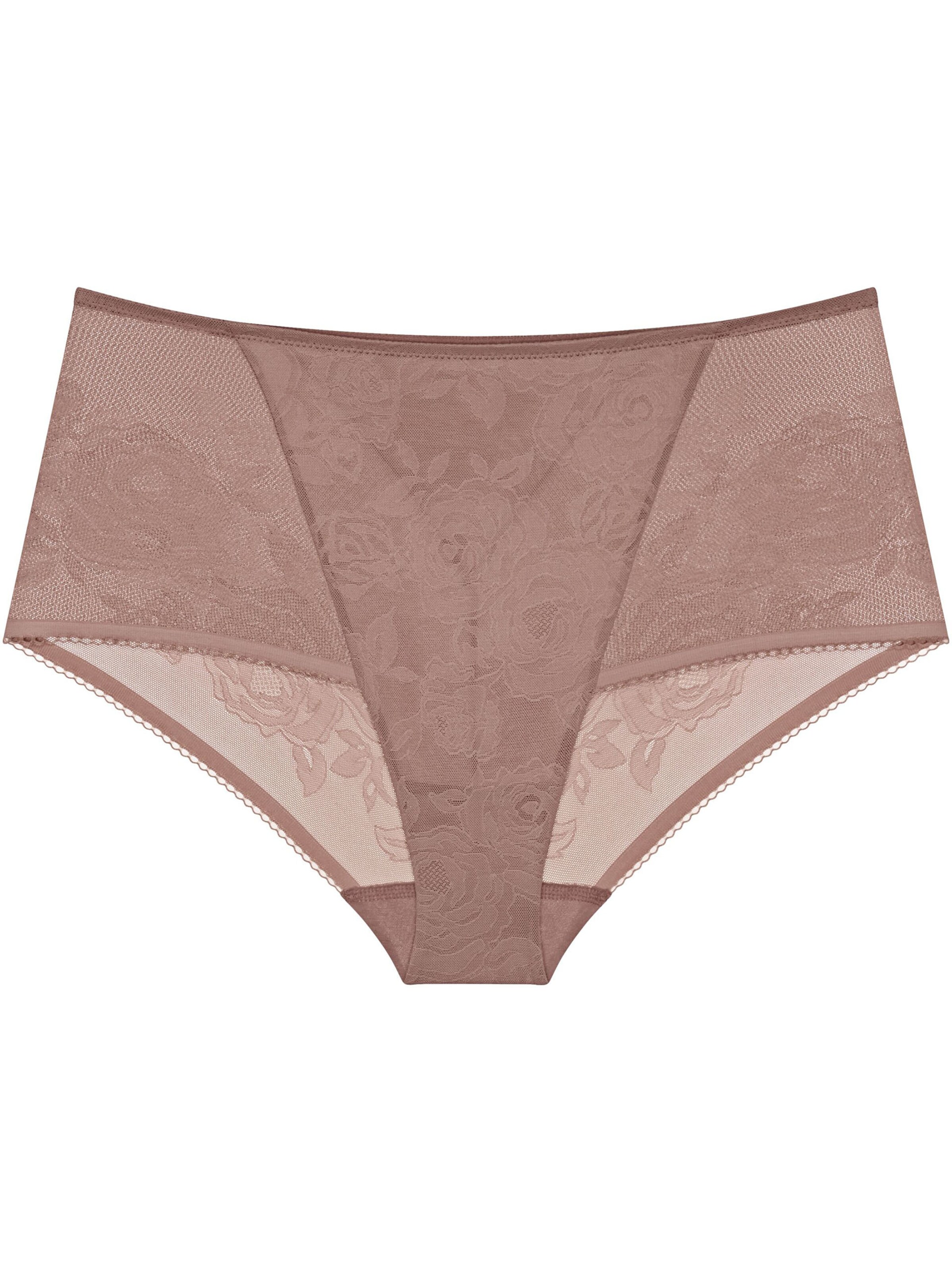 TRIUMPH - Cueca 'Wild Rose Sensation' em castanho: frente