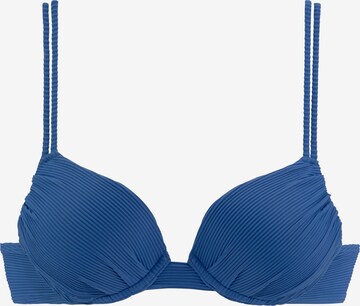 SUNSEEKER Push-up Bikinitop in Blauw: voorkant