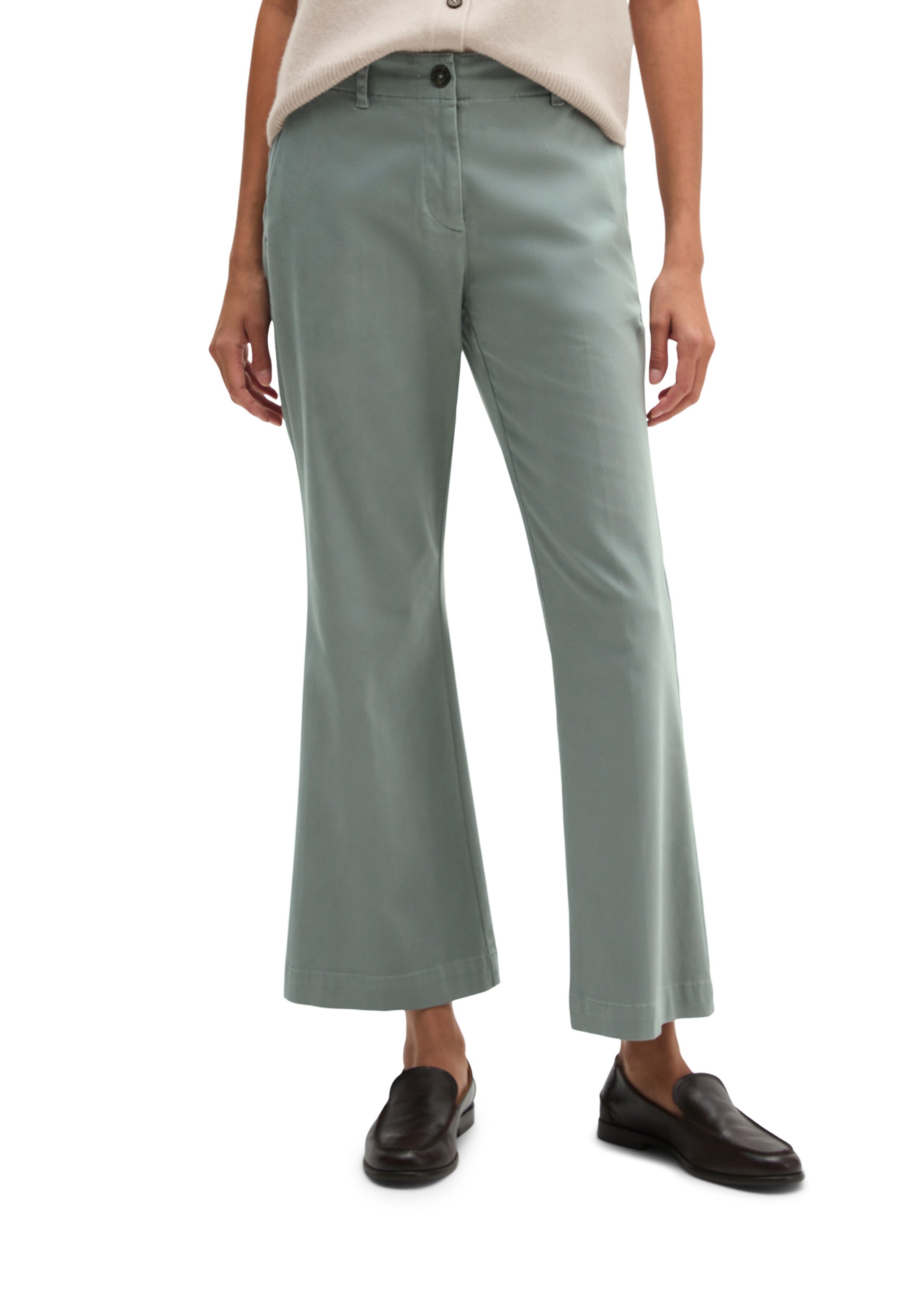Marc O'Polo Flared Chino 'Marthe' in Blauw: voorkant
