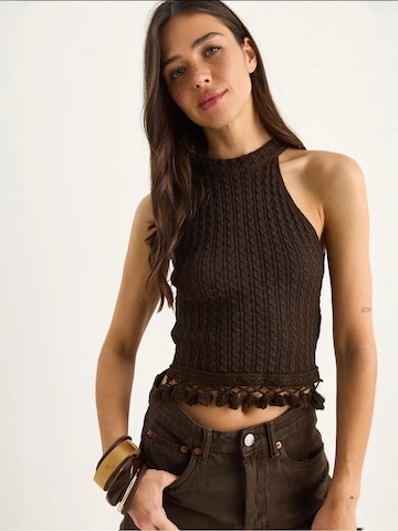 Tops en tricot Bianco Lucci en marron
