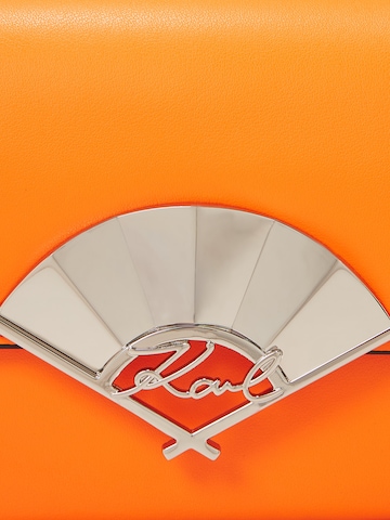 Karl Lagerfeld Skuldertaske 'Signature Fan' i orange