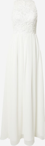 Robe de soirée Laona en blanc : devant