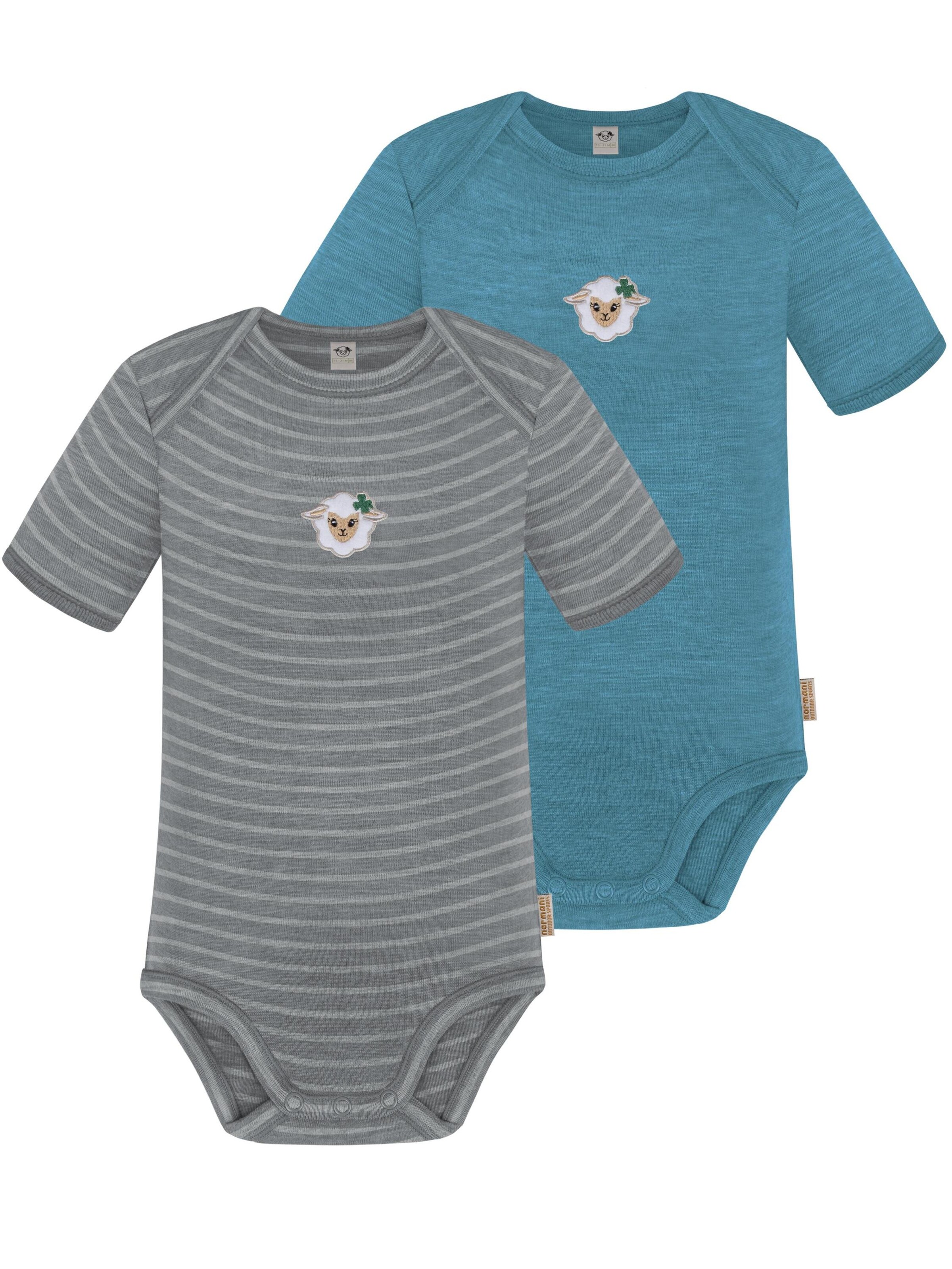 Barboteuse / body normani en mélange de couleurs : devant