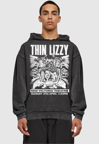 Merchcode Sweatshirt 'Thin Lizzy - New Victoria Theatre' in Zwart: voorkant