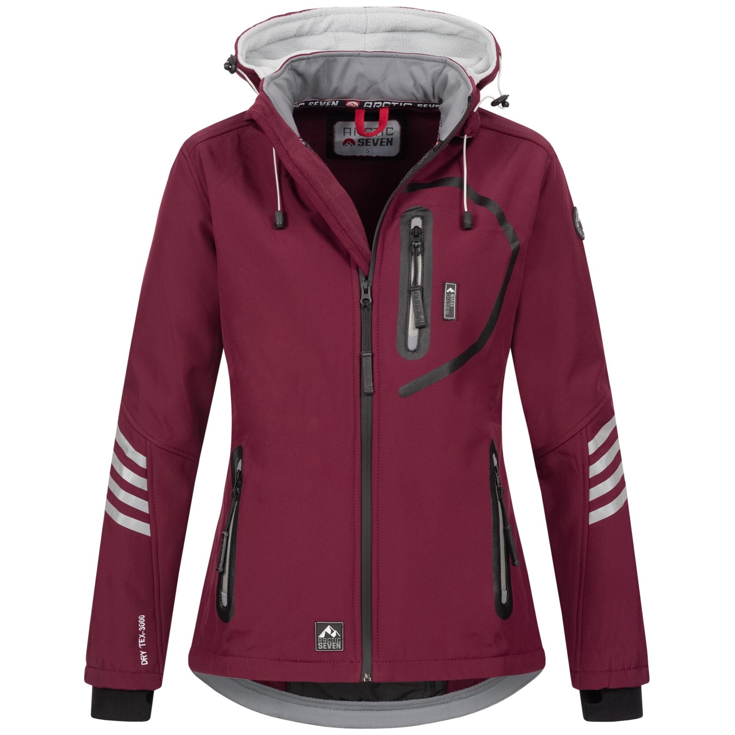 Arctic Seven Outdoorjacke in Rot: Vorderseite