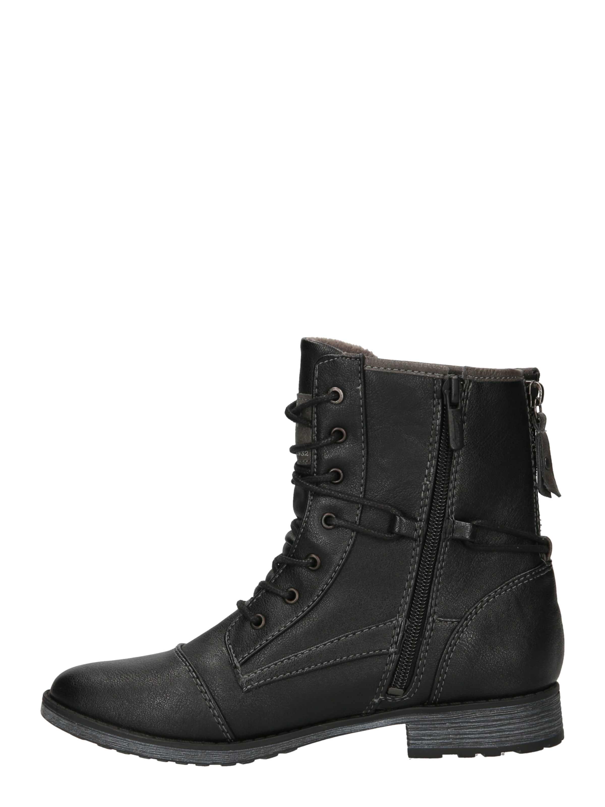 MUSTANG Lace-up bootie in Black