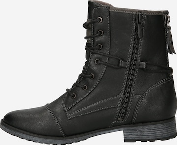 MUSTANG Lace-Up Ankle Boots in Black