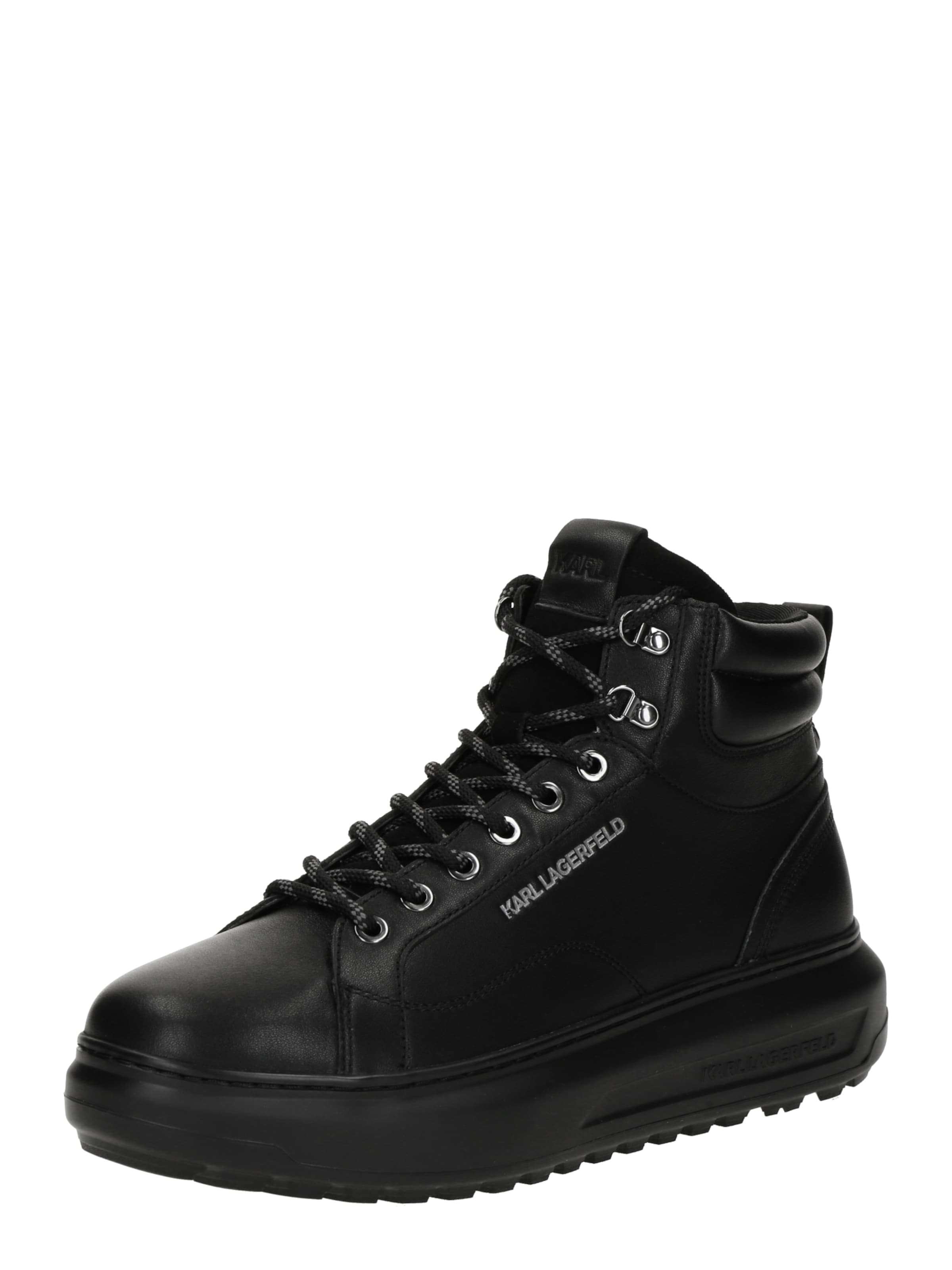 Bottines à lacets Karl Lagerfeld en noir : devant