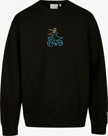 Cleptomanicx Sweatshirt 'On Tour' in Black: front