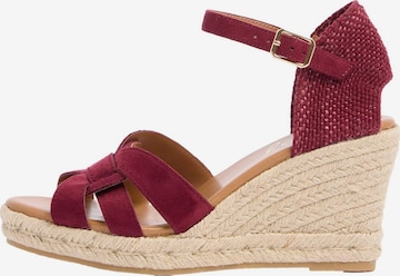 Lipsy Sandały w kolorze czerwony: przód