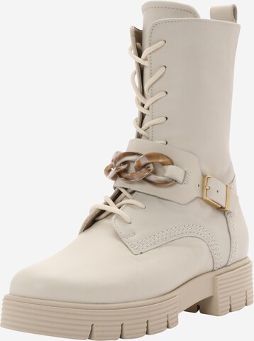 GABOR - Botas con cordones en beige: frente