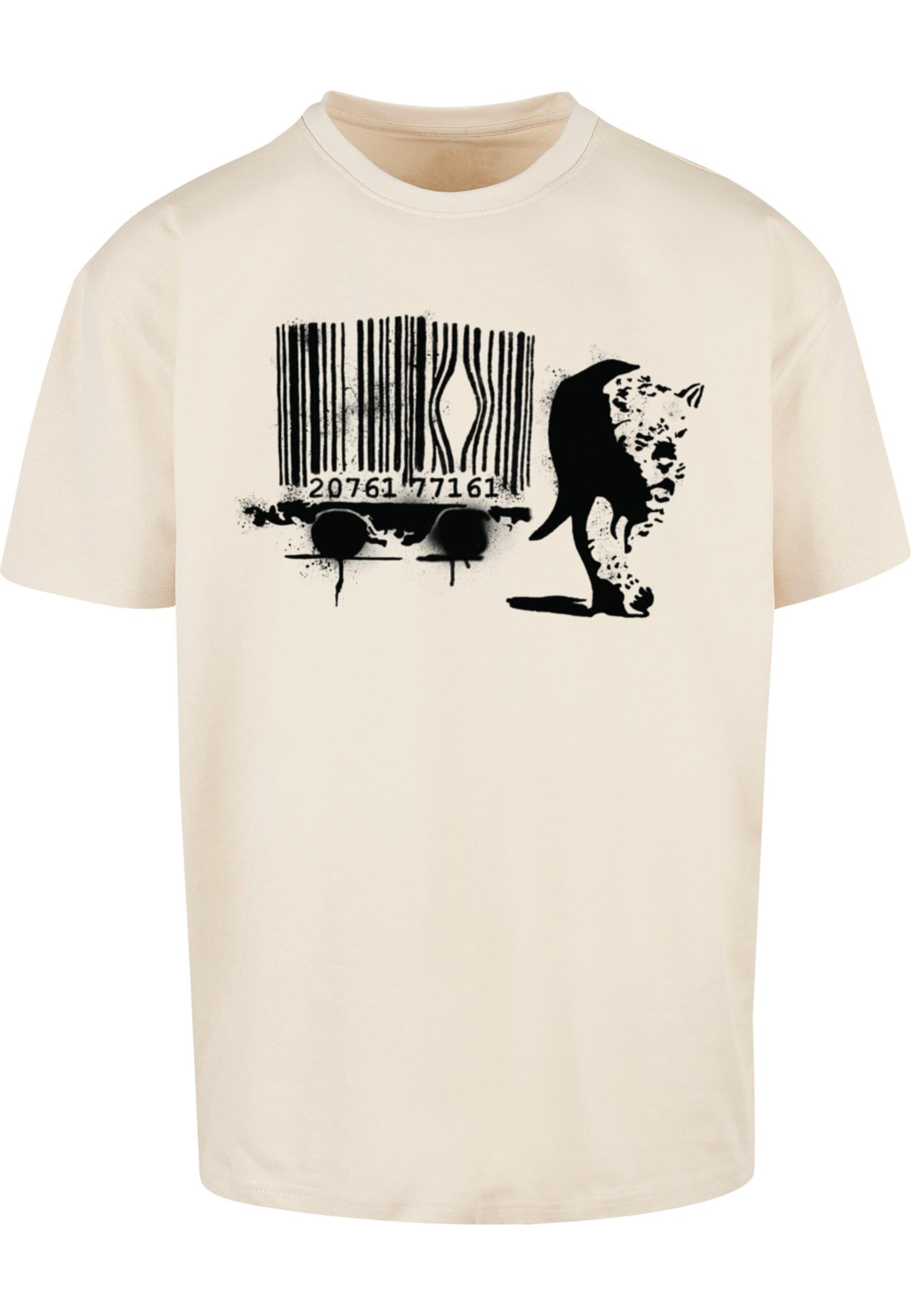 Merchcode Shirt 'Brandalised' in Beige: voorkant