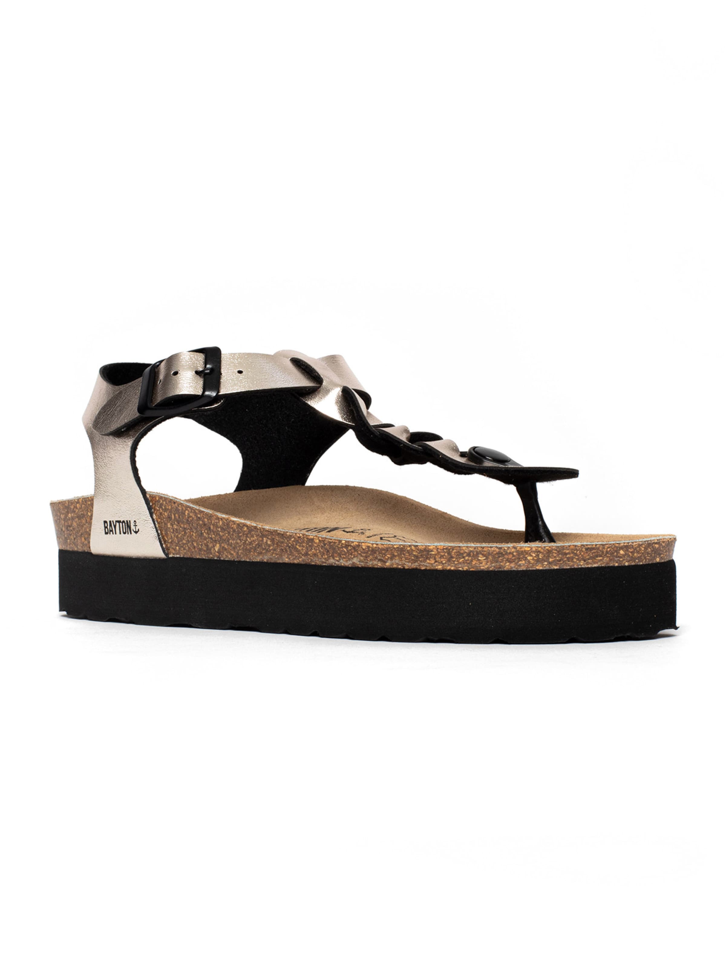 Bayton T-Bar Sandals 'Badajoz' in Gold