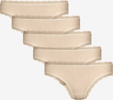 String 'COTTON LACE Tanga Women 5er Pack' Maxte en beige : devant
