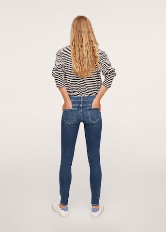 MANGO Skinny Jeans 'Pushup' in Blau