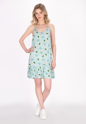 MYMO - Vestido de verano 'Spring Summer' en azul: frente