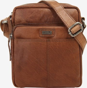 Sac à bandoulière Spikes & Sparrow en marron : devant